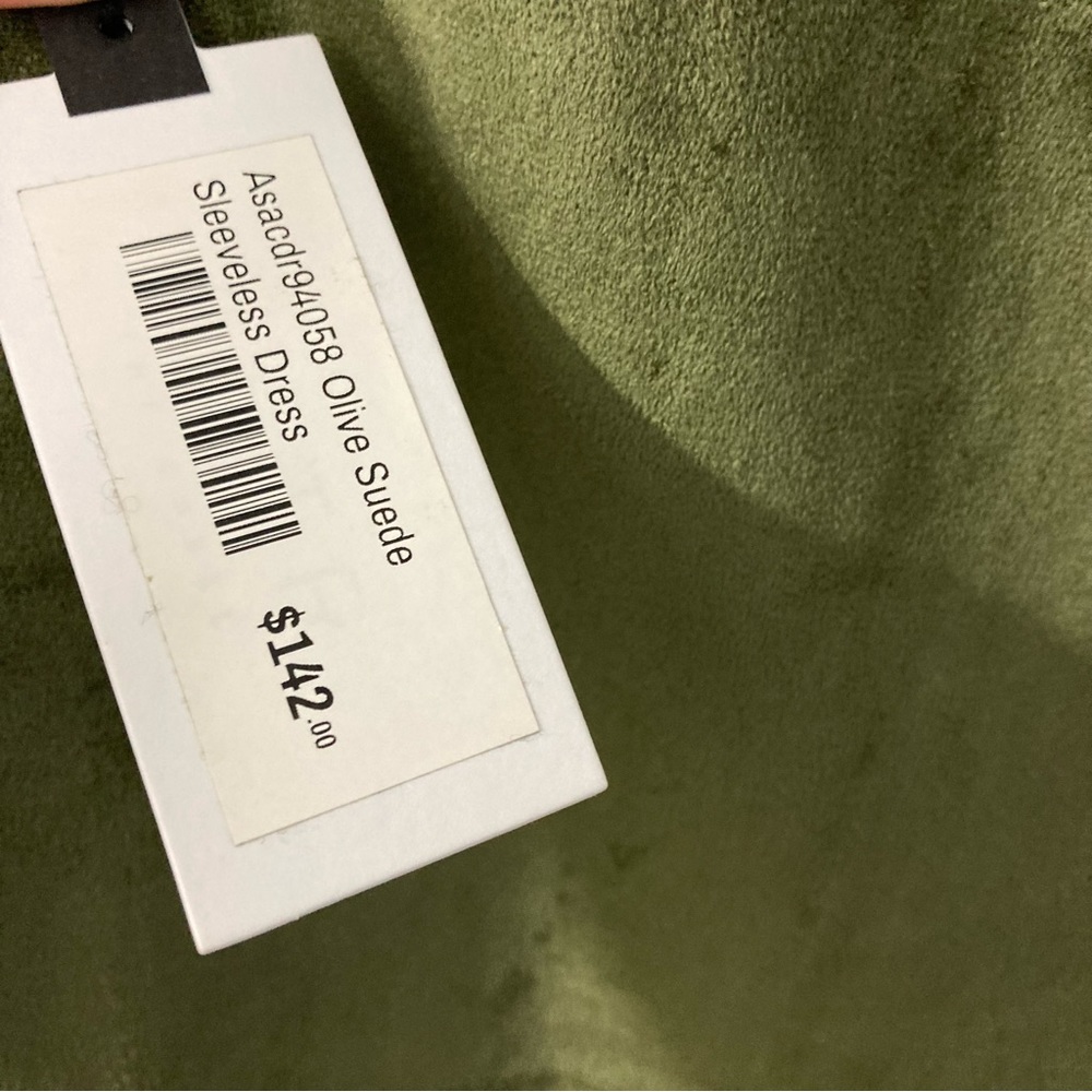 ASTR The Label Faux Suede Olive Green Dress, Size Small, NWT - Picture 6 of 8